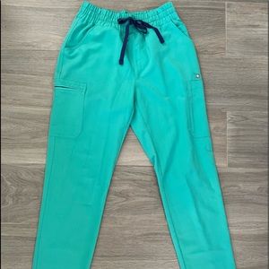FIGS Yola High Waisted Pants - Surgical Green - Size Small Tall